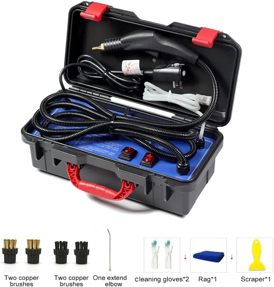 دستگاه بخارشوی فشار قوی 5 بار 3200 وات، سیستم تمیز کننده بخار تجاری با پمپ اتوماتیک برای آشپزخانه، حمام، صندلی ماشین، مبلمان و کف (اندازه: 3200 وات، رنگ: آبی) دستگاه بخارشوی فشار قوی 5 بار 3200 وات، سیستم تمیز کننده بخار تجاری با پمپ اتوماتیک برای آشپزخانه، حمام، صندلی ماشین، مبلمان و کف (اندازه: 3200 وات، رنگ: آبی)