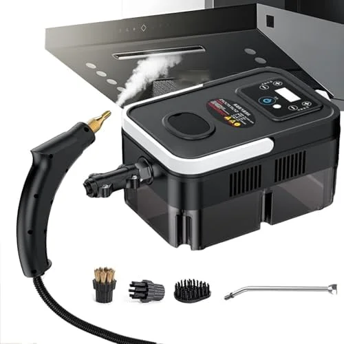 بخارشوی دستی، 1600 وات فشار قوی با 6 حالت قابل تنظیم، دستگاه بخار قابل حمل شامل 3 برس برای تمیز کردن عمیق آشپزخانه، حمام، ماشین، دوغاب و کاشی بخارشوی دستی، 1600 وات فشار قوی با 6 حالت قابل تنظیم، دستگاه بخار قابل حمل شامل 3 برس برای تمیز کردن عمیق آشپزخانه، حمام، ماشین، دوغاب و کاشی