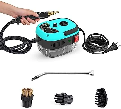 بخارشوی قابل حمل 2500 وات فشار قوی با 3 برس و 2 تفنگی اسپری، 6 سرعت قابل تنظیم برای تمیز کردن عمیق صندلی خودرو، آشپزخانه و لکه ها بخارشوی قابل حمل 2500 وات فشار قوی با 3 برس و 2 تفنگی اسپری، 6 سرعت قابل تنظیم برای تمیز کردن عمیق صندلی خودرو، آشپزخانه و لکه ها