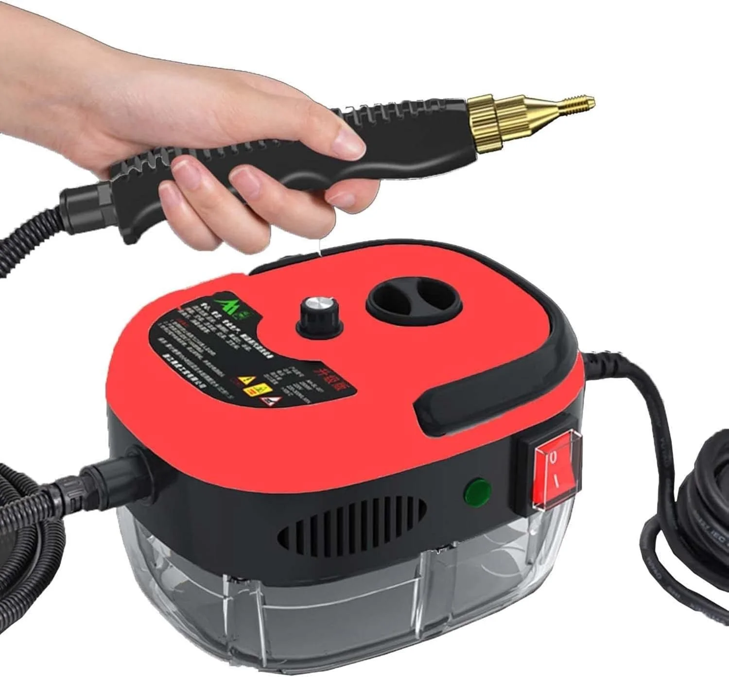 بخارشوی برقی، 1500 وات، فشار قوی، قابل حمل برای تمیز کردن عمیق آشپزخانه، حمام و مبلمان بخارشوی برقی، 1500 وات، فشار قوی، قابل حمل برای تمیز کردن عمیق آشپزخانه، حمام و مبلمان