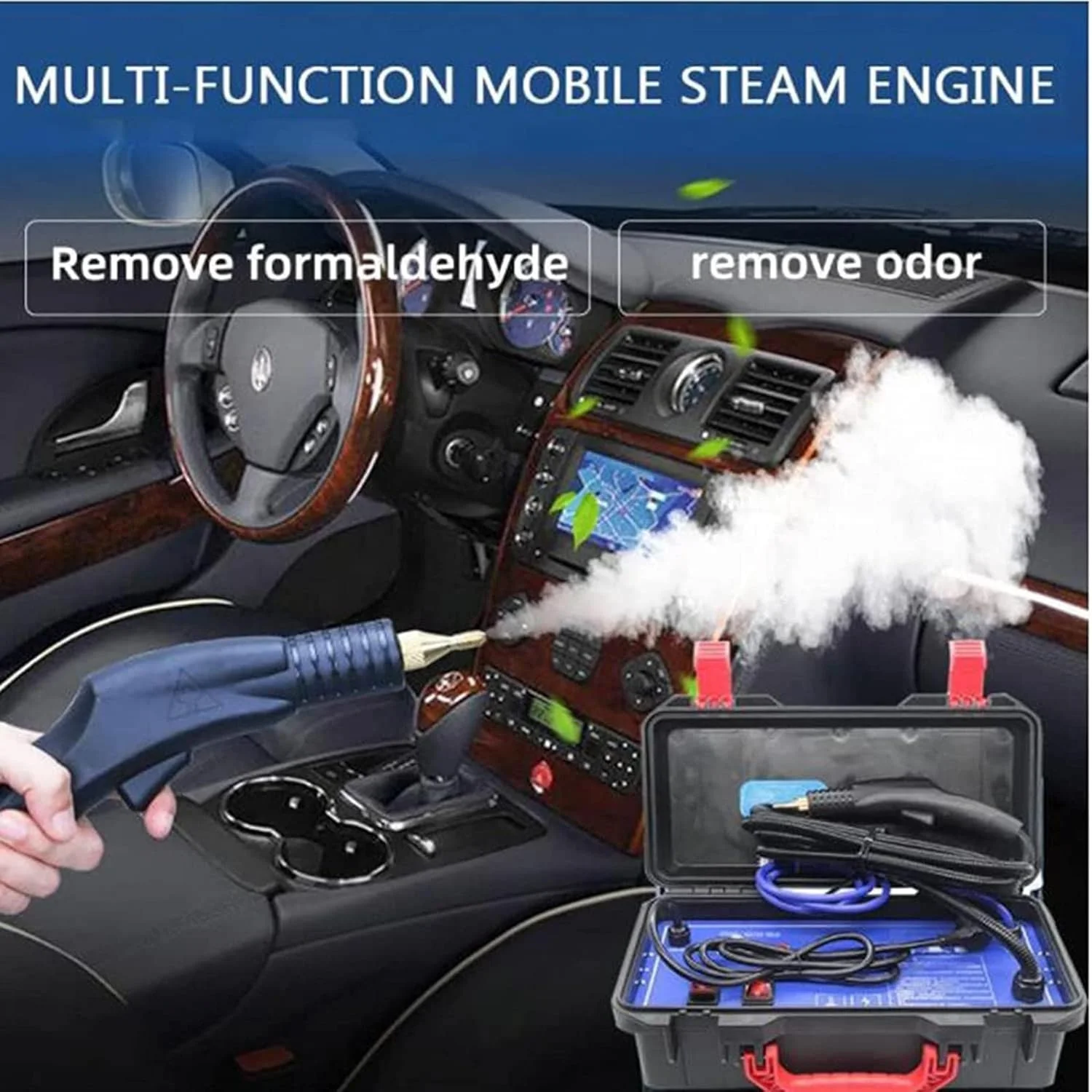 بخارشوی دستی تحت فشار، توان بالای 3000 وات برای تمیزکاری عمیق، حذف موثر چربی آشپزخانه، ایده آل برای خانه، هتل و جزئیات خودرو بخارشوی دستی تحت فشار، توان بالای 3000 وات برای تمیزکاری عمیق، حذف موثر چربی آشپزخانه، ایده آل برای خانه، هتل و جزئیات خودرو