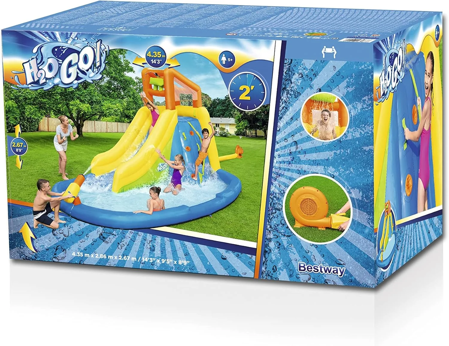 پارک آبی بزرگ بست وی مدل H2OGO Mount Splashmore ابعاد 435x286x267 سانتی متر پارک آبی بزرگ بست وی مدل H2OGO Mount Splashmore ابعاد 435x286x267 سانتی متر