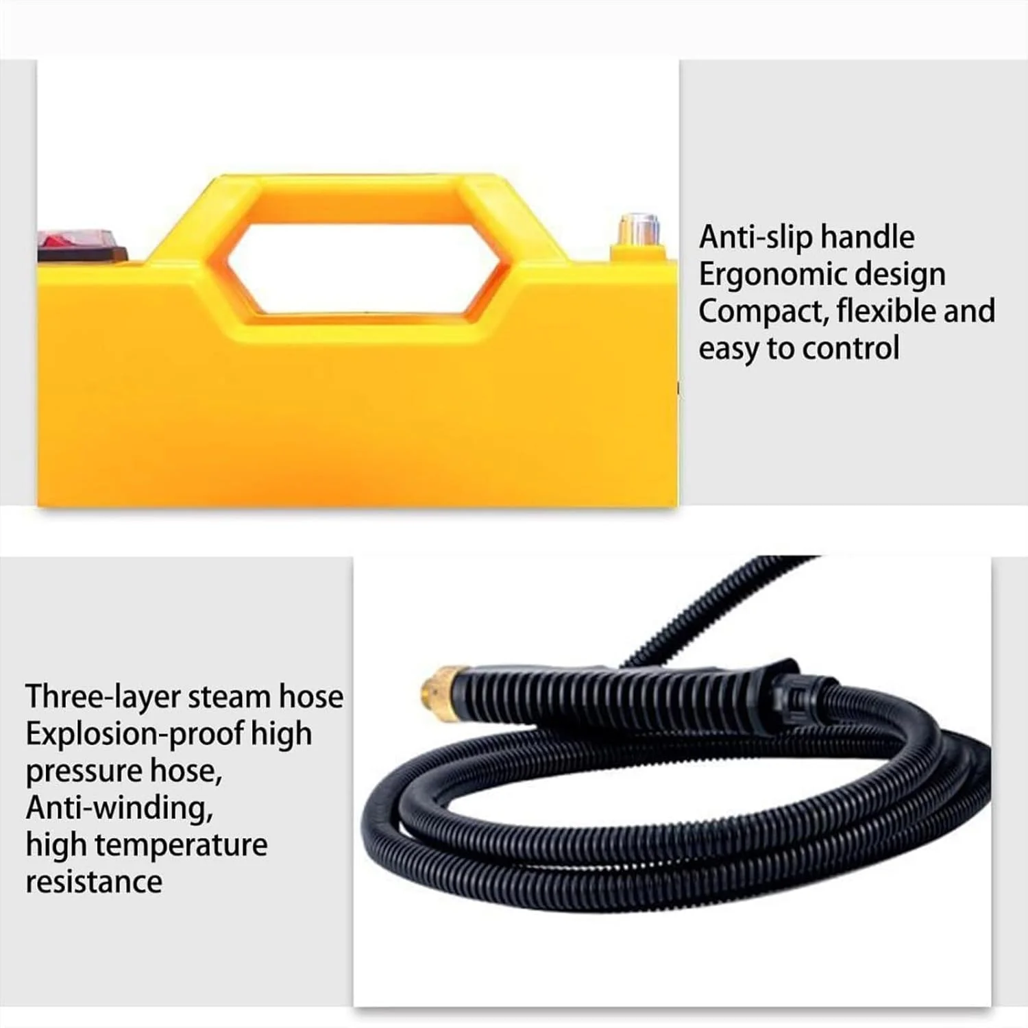 دستگاه بخارشوی Gamvdout، خود مکش 3800 واتی با مخزن 6000 میلی لیتری و فشار 9.5 بار، برای تمیز کردن عمیق کف و سطوح دستگاه بخارشوی Gamvdout، خود مکش 3800 واتی با مخزن 6000 میلی لیتری و فشار 9.5 بار، برای تمیز کردن عمیق کف و سطوح