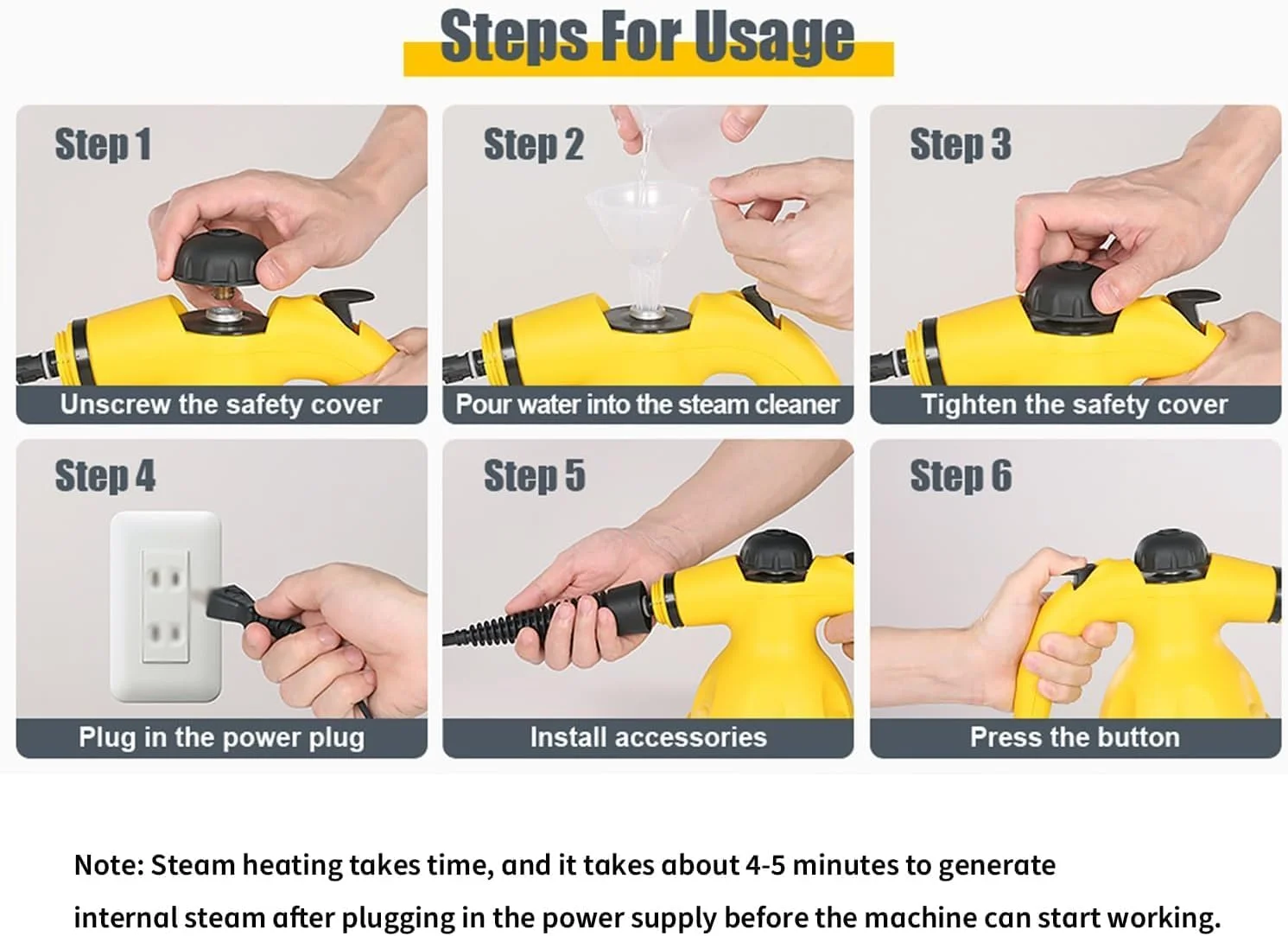 دستگاه بخارشوی دستی قابل حمل Specton، 1000 وات، دستگاه تمیز کننده پرفشار با دمای بالا به همراه 9 لوازم جانبی، 2 برس نایلونی و 1 برس مسی برای آشپزخانه، مبل، حمام، ماشین، پنجره دستگاه بخارشوی دستی قابل حمل Specton، 1000 وات، دستگاه تمیز کننده پرفشار با دمای بالا به همراه 9 لوازم جانبی، 2 برس نایلونی و 1 برس مسی برای آشپزخانه، مبل، حمام، ماشین، پنجره