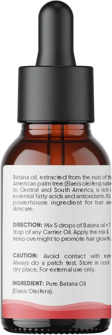 روغن موی باتانا خالص و ارگانیک آراوی برای رشد مو - مشتق شده از آجیل نخل روغنی آمریکایی - 15 میلی لیتر