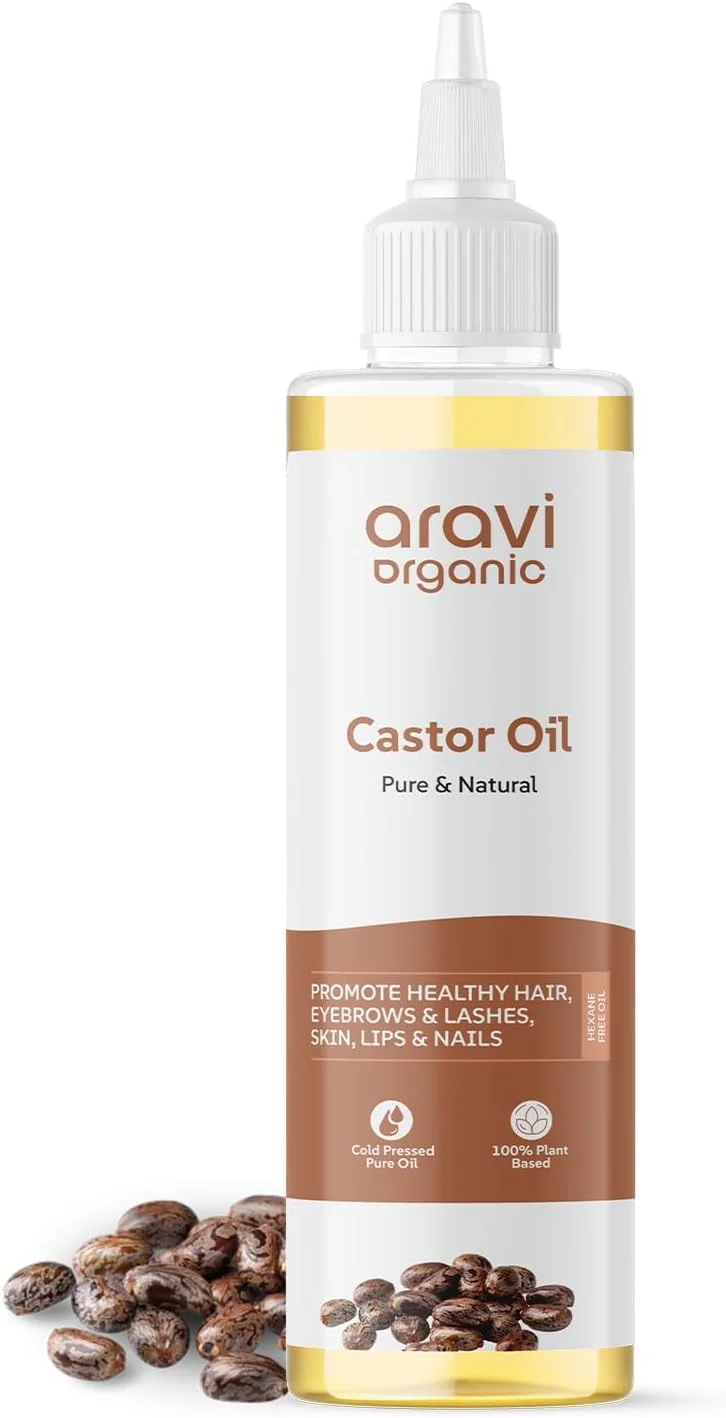 روغن کرچک خالص ۱۰۰٪ ارگانیک آراوی - مناسب برای مو و پوست سالم - ۲۰۰ میلی لیتر