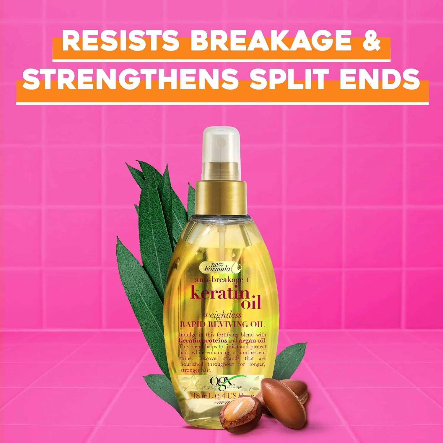 روغن مو او جی ایکس، روغن کراتین ضد شکستگی مو، اسپری احیا کننده سریع، 118 میلی لیتر روغن مو او جی ایکس، روغن کراتین ضد شکستگی مو، اسپری احیا کننده سریع، 118 میلی لیتر