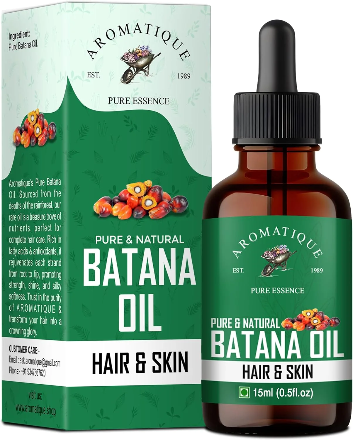 روغن باتانا خالص آروماتیک برای مو، تهیه شده از هندوراس توسط دکتر سبی. روغن پرس سرد، مشتق شده از روغن هسته خرما برای مو و پوست (15 میلی لیتر)