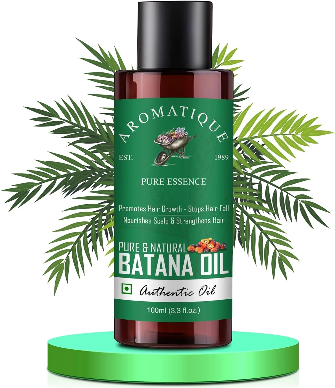 روغن باتانا آروماتیک خالص برای رشد مو و مراقبت از پوست. روغن پرس سرد، مشتق شده از روغن مغز نخل. (100 میلی لیتر)