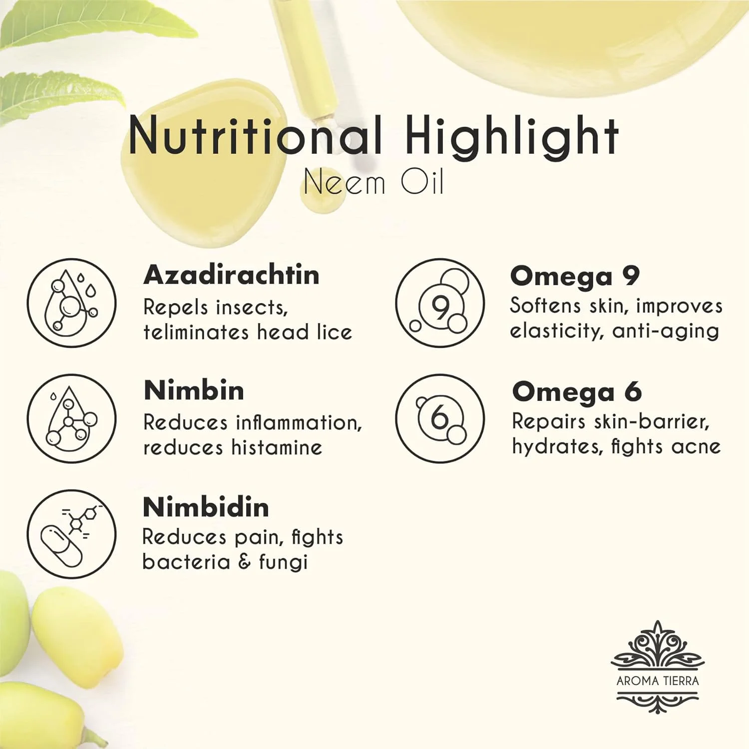 روغن چریش آرoma Tierra - ۱۰۰٪ خالص ارگانیک پرس سرد - برای رشد مو، پوست، صورت، کودک، اسپری گیاهان و سگ ها