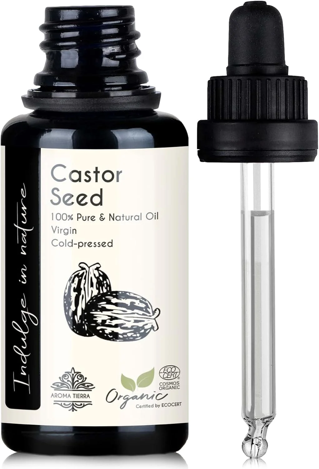 روغن کرچک آروماترا - 100% خالص، ارگانیک، پرس سرد، بدون هگزان - برای رشد مو، پوست، ریش، مژه، ابرو، درد مفاصل - 30 میلی لیتر