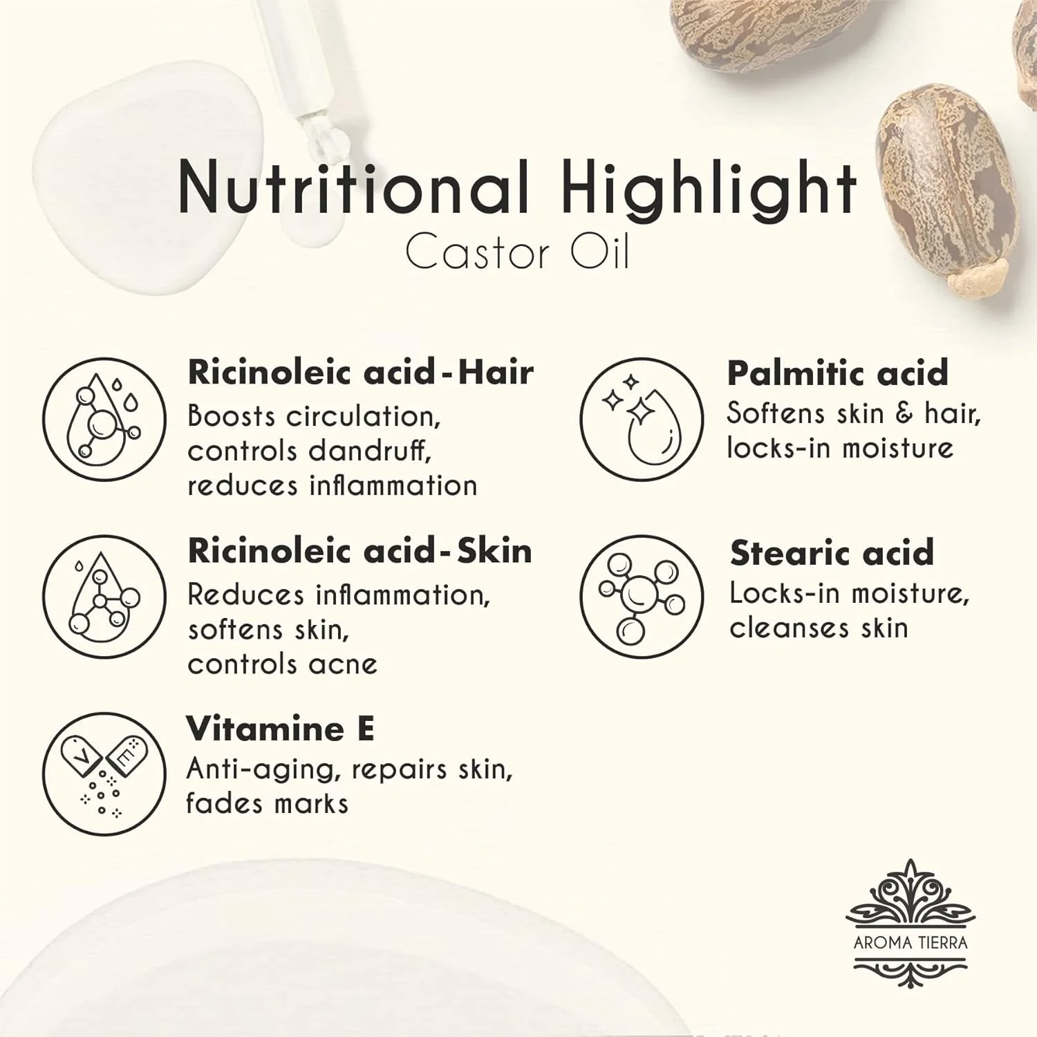 روغن کرچک آروماترا - 100% خالص، ارگانیک، پرس سرد، بدون هگزان - برای رشد مو، پوست، ریش، مژه، ابرو، درد مفاصل - 30 میلی لیتر روغن کرچک آروماترا - 100% خالص، ارگانیک، پرس سرد، بدون هگزان - برای رشد مو، پوست، ریش، مژه، ابرو، درد مفاصل - 30 میلی لیتر