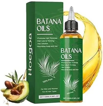 روغن باتانا برای رشد مو، روغن ۱۰۰٪ خالص و طبیعی Azonee برای موهای ضخیم تر و قوی تر، مغذی و محافظ، ۱۰۰ میلی لیتر