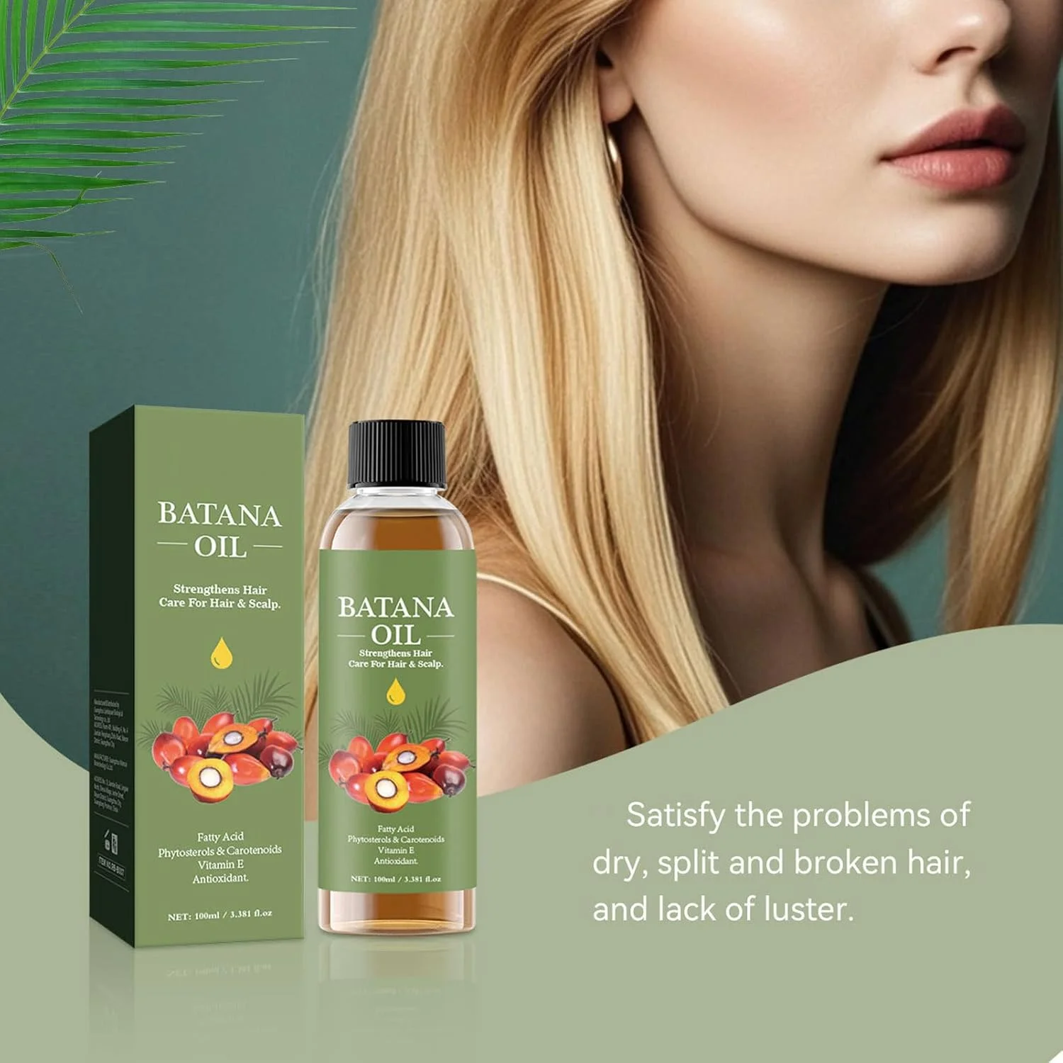 روغن باتانا آزونی برای رشد مو، روغن موی طبیعی خالص با ویتامین E برای تغذیه، تقویت و جلوگیری از ریزش مو، کاهش موخوره، افزایش درخشندگی مو برای آقایان و بانوان (100 میلی لیتر) روغن باتانا آزونی برای رشد مو، روغن موی طبیعی خالص با ویتامین E برای تغذیه، تقویت و جلوگیری از ریزش مو، کاهش موخوره، افزایش درخشندگی مو برای آقایان و بانوان (100 میلی لیتر)