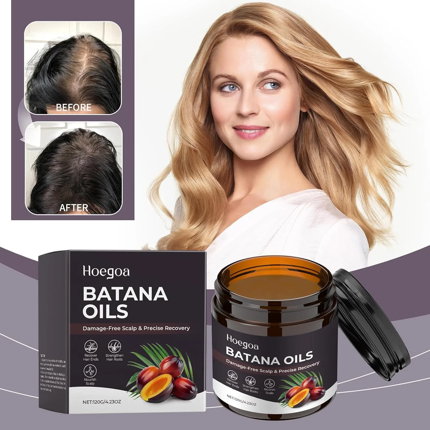 ماسک مو روغن باتانا برای مراقبت از موهای خشک و وز، روغن تقویت کننده مو برای جلوگیری از ریزش مو، آقایان و بانوان 120 گرم، 125 میلی لیتر ماسک مو روغن باتانا برای مراقبت از موهای خشک و وز، روغن تقویت کننده مو برای جلوگیری از ریزش مو، آقایان و بانوان 120 گرم، 125 میلی لیتر