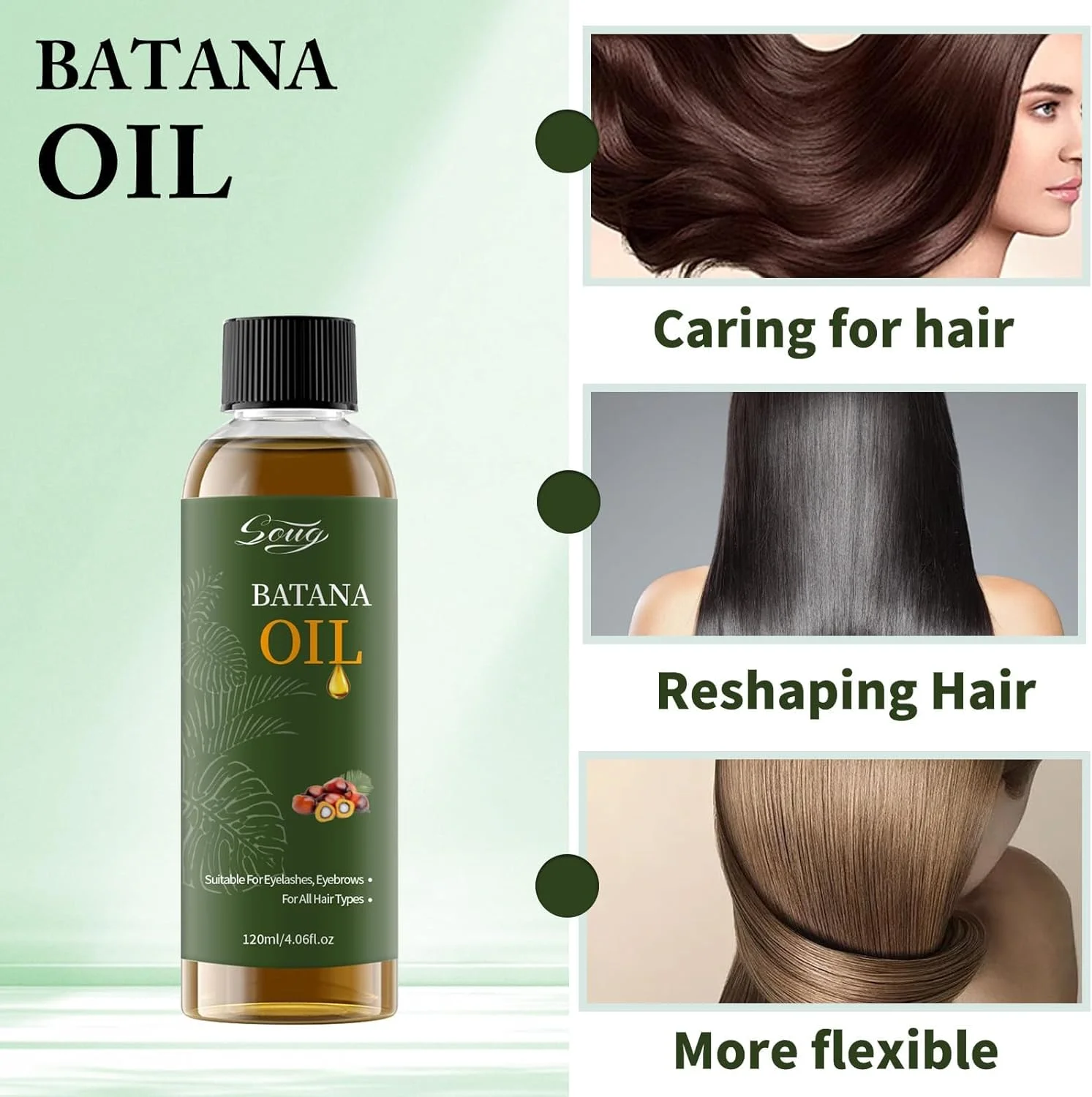 روغن باتانا برای موهای آسیب دیده، روغن موی خام طبیعی، تقویت کننده سلامت مو برای آقایان و بانوان، 120 میلی لیتر روغن باتانا برای موهای آسیب دیده، روغن موی خام طبیعی، تقویت کننده سلامت مو برای آقایان و بانوان، 120 میلی لیتر