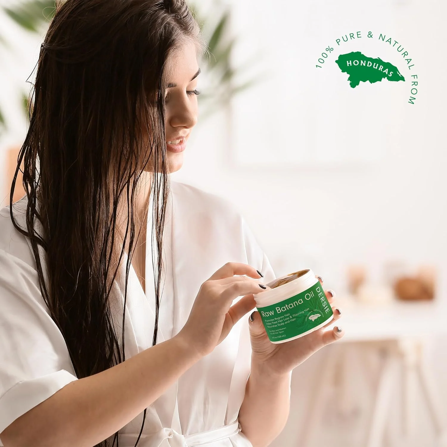 روغن باتانا برای رشد مو - خام و ارگانیک - 100% خالص و طبیعی از هندوراس - برای موهای ضخیم تر و قوی تر - 118 میلی لیتر