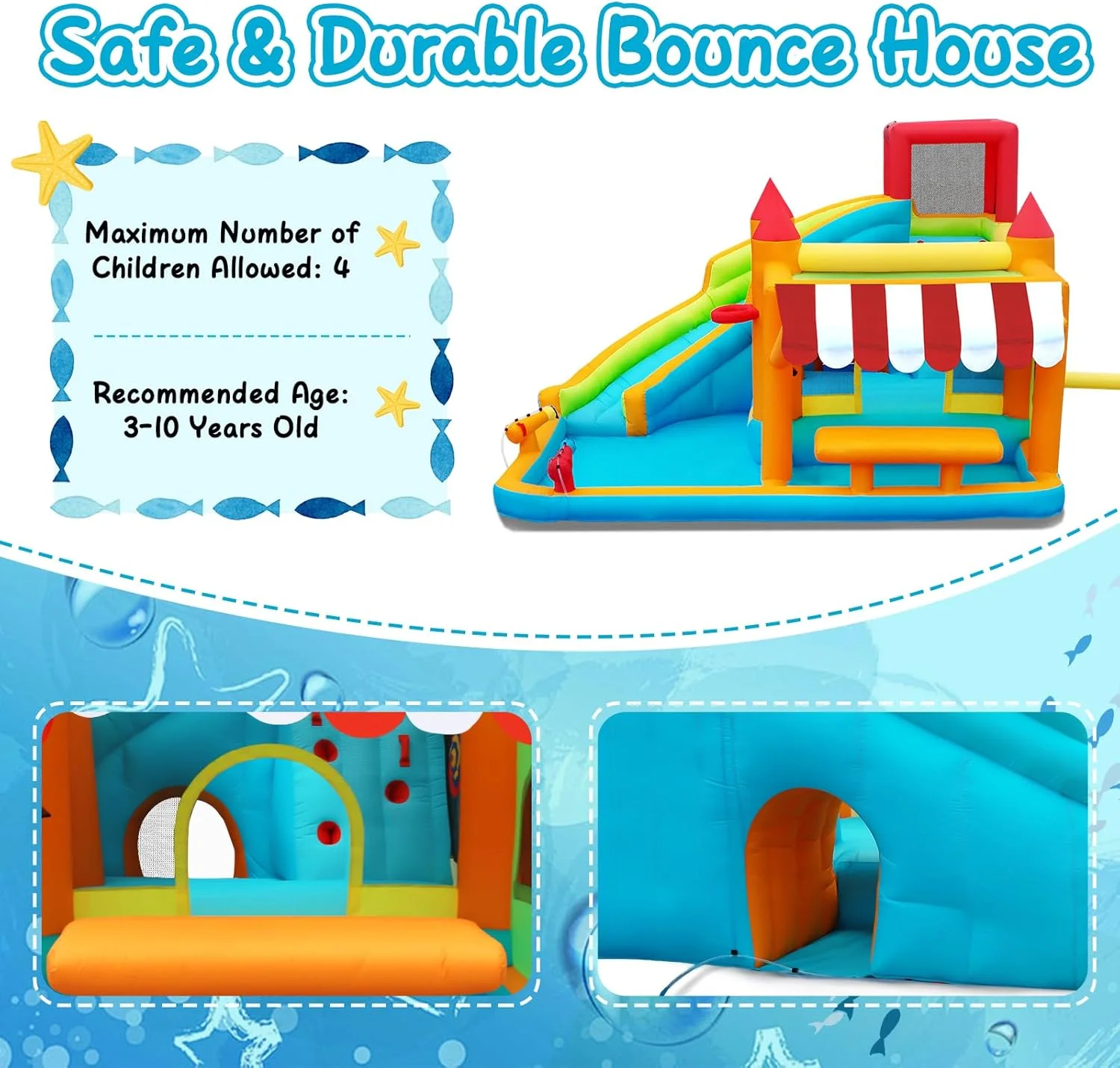 قلعه بادی سرسره دار FBSPORT، خانه بازی بادی کودکان به همراه استند اسباب بازی، استخر آب، دیوار صخره نوردی، تفنگ آب پاش و دارت، قلعه بادی به همراه دمنده 620 واتی مناسب فضای باز و داخل خانه، قرمز قلعه بادی سرسره دار FBSPORT، خانه بازی بادی کودکان به همراه استند اسباب بازی، استخر آب، دیوار صخره نوردی، تفنگ آب پاش و دارت، قلعه بادی به همراه دمنده 620 واتی مناسب فضای باز و داخل خانه، قرمز