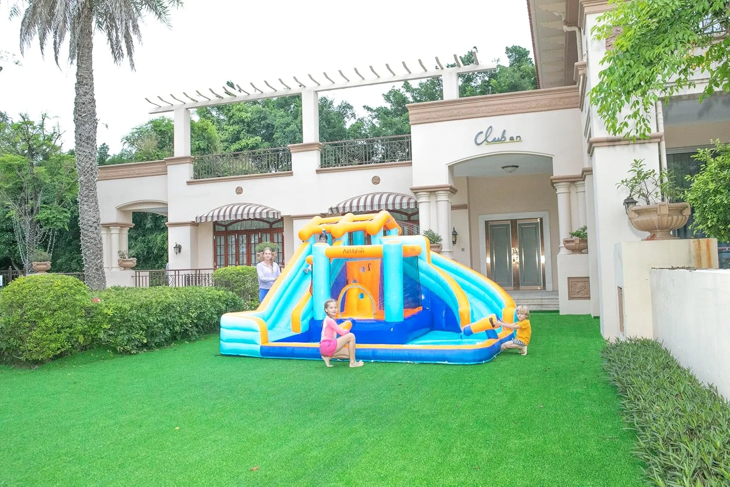 سرسره آبی بادی دوقلو GT-WHEEL برای بازی کودکان در فضای باز - دو برابر سرگرمی (پارک قلعه سرسره دوقلو) سرسره آبی بادی دوقلو GT-WHEEL برای بازی کودکان در فضای باز - دو برابر سرگرمی (پارک قلعه سرسره دوقلو)