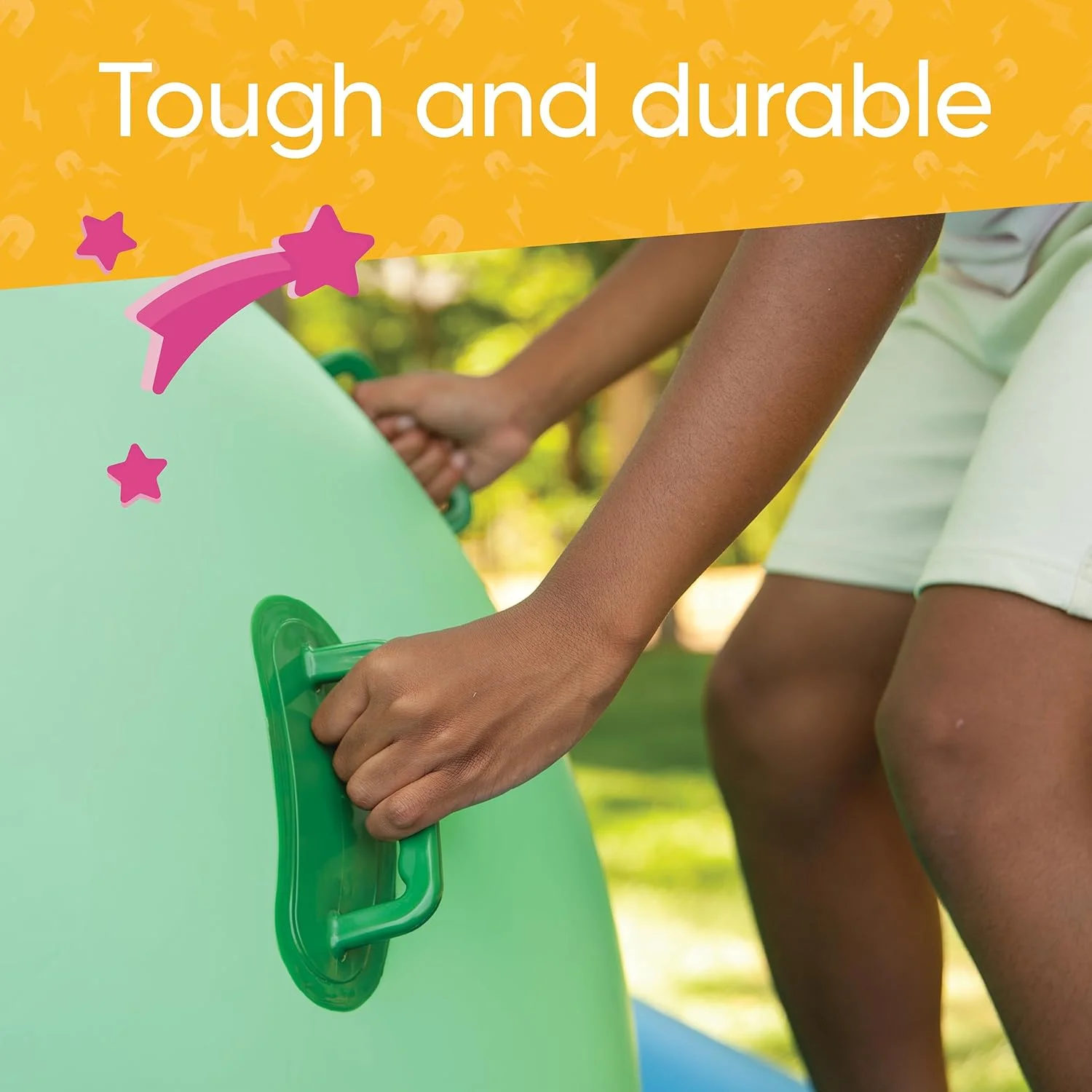 ترامپولین گنبدی بادی 2.4 متری هارتسونگ، 223.5 سانتیمتر طول × 223.5 سانتیمتر عرض × 111 سانتیمتر ارتفاع، 6 دستگیره، PVC، مناسب برای 5 سال به بالا ترامپولین گنبدی بادی 2.4 متری هارتسونگ، 223.5 سانتیمتر طول × 223.5 سانتیمتر عرض × 111 سانتیمتر ارتفاع، 6 دستگیره، PVC، مناسب برای 5 سال به بالا