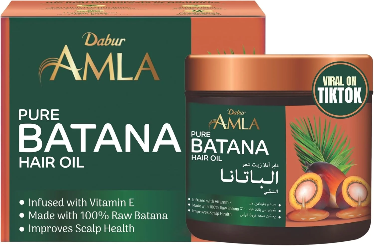 روغن باتانا خالص دابور آملا ۱۲۰ گرمی | تقویت رشد مو، جلوگیری از ریزش و نازک شدن مو، بهبود نرمی و افزایش درخشندگی | باتانای طبیعی، تصفیه نشده و خالص | تهیه شده اخلاقی از هندوراس