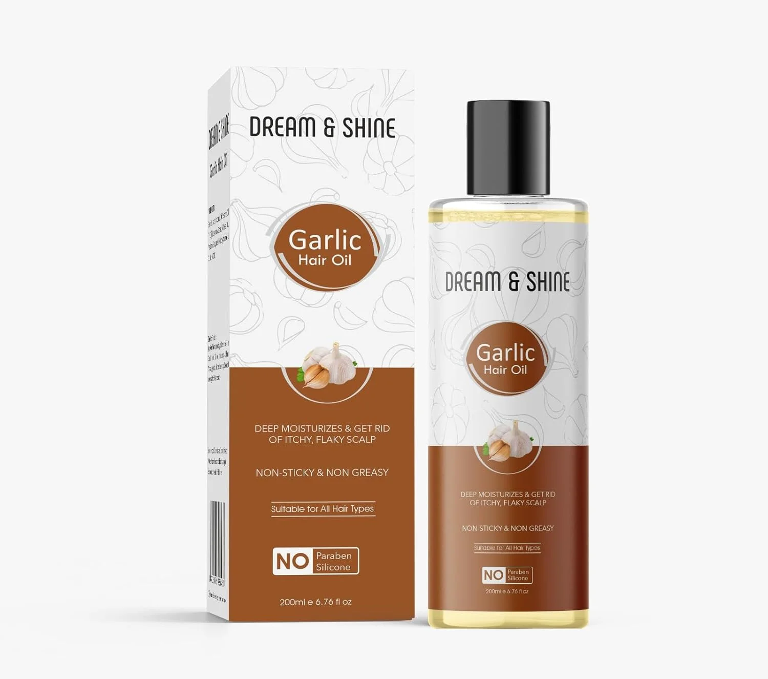 روغن موی سیر دریم اند شاین، 200 میلی لیتر، غیر چسبنده و غیر روغنی، مناسب برای انواع مو