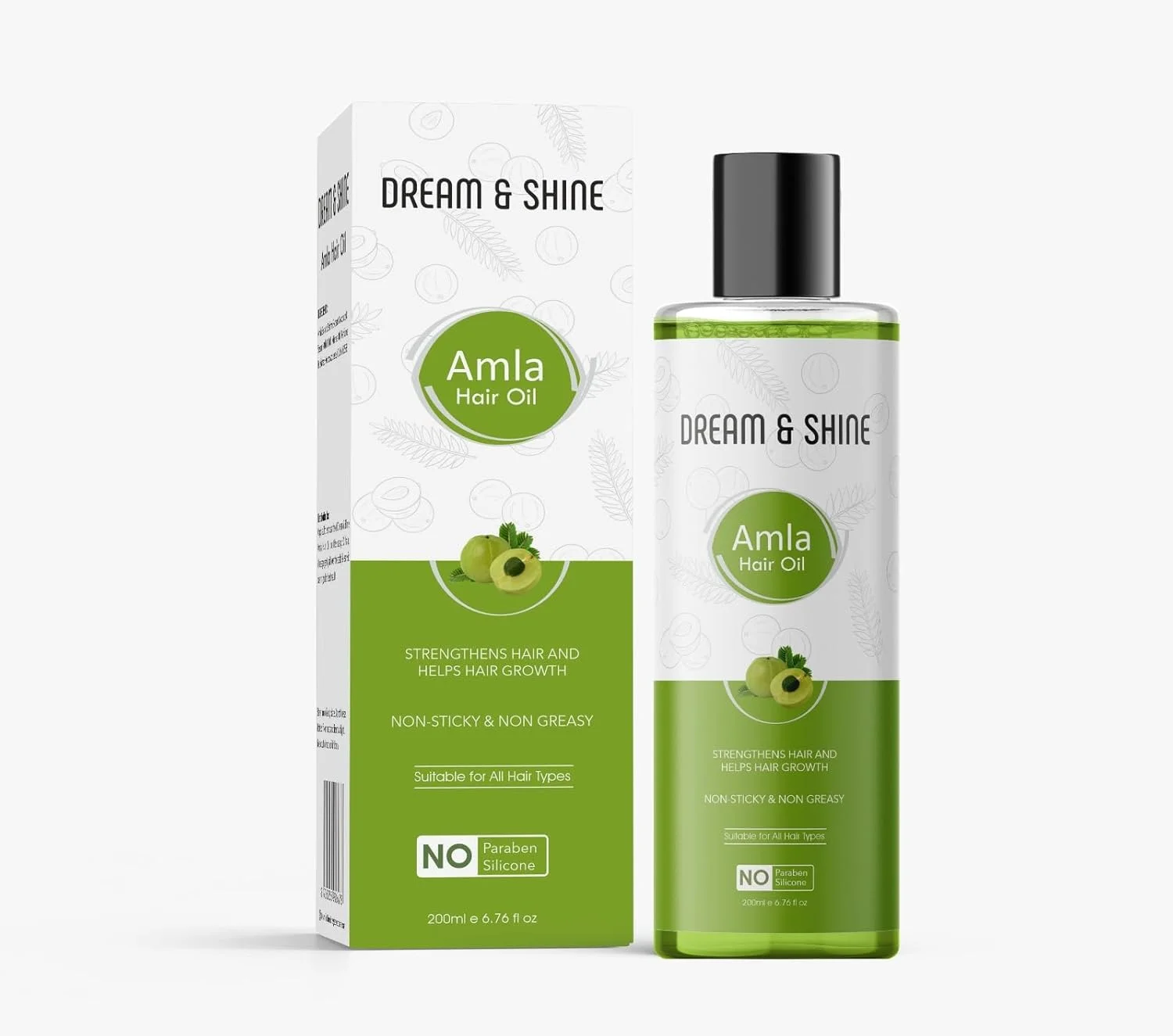 روغن موی آملا Dream & Shine، غیر چسبنده و غیر روغنی، فاقد پارابن، 200 میلی لیتر، مناسب برای انواع مو