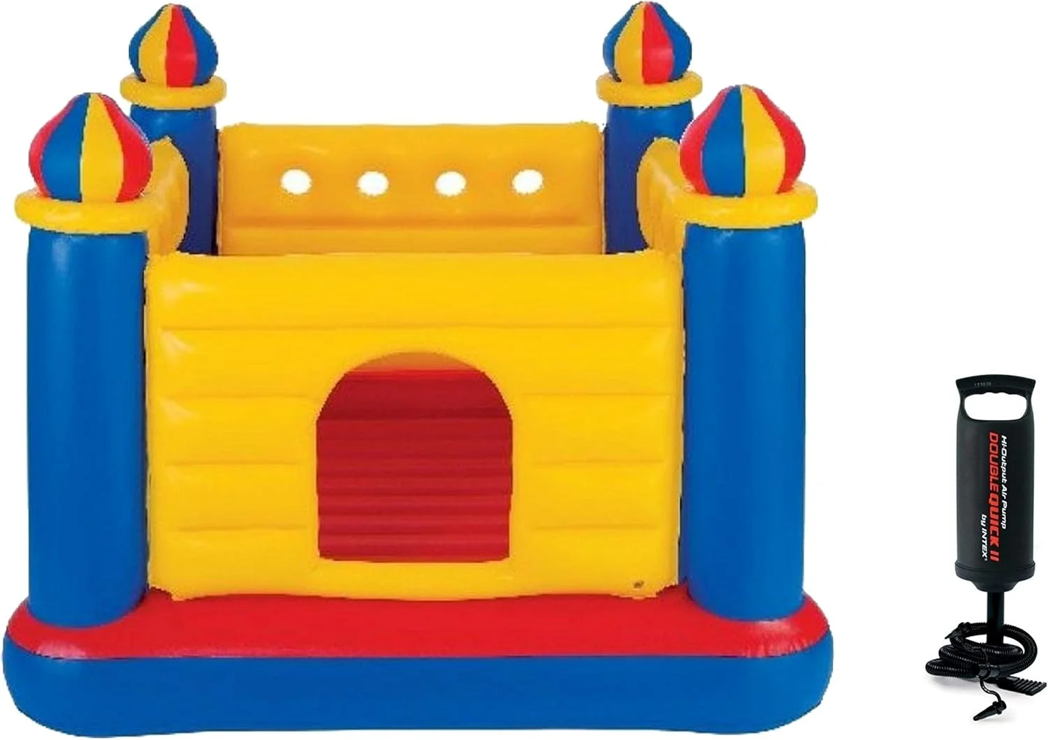 قلعه بادی کودک اینتکس مناسب فعالیت های داخل و خارج از خانه به همراه پمپ دستی مدل 48259 قلعه بادی کودک اینتکس مناسب فعالیت های داخل و خارج از خانه به همراه پمپ دستی مدل 48259