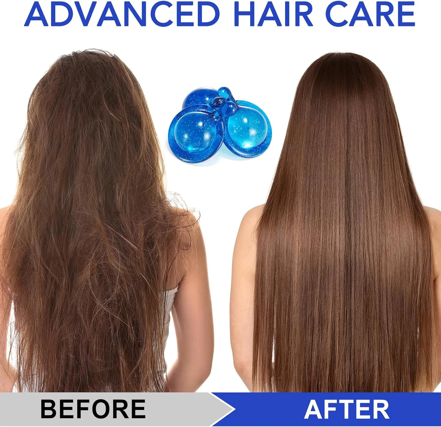 کپسول روغن ضروری مراقبت از مو، حاوی روغن آرگان و آووکادو، فرمول ترمیم کننده و مرطوب کننده، بدون نیاز به آبکشی، مناسب برای همه، کپسول ها موها را سالم تر، نرم تر و درخشان تر می کنند، 40 عدد (آبی)