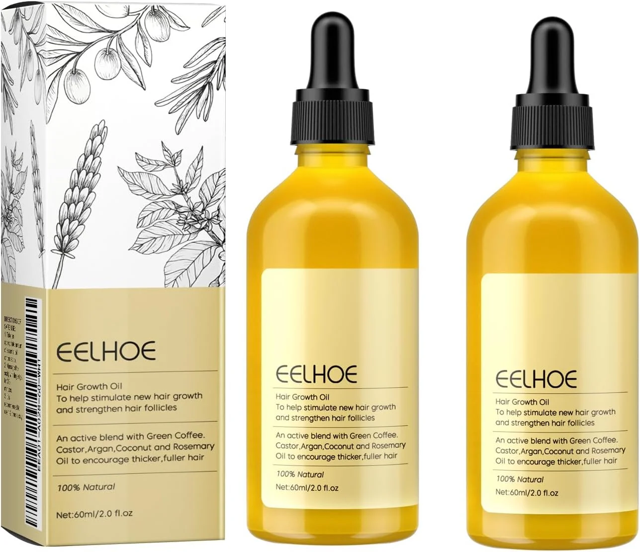 روغن تقویت کننده موی طبیعی و وگانیک، بدون بو و رنگ، مناسب برای همه، برای موهای نازک و آسیب دیده، تقویت کننده رشد، ترمیم موهای خشک، کاهش ریزش