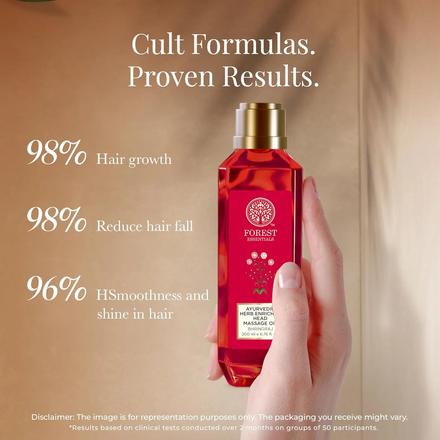 روغن ماساژ سر گیاهی غنی شده با گیاهان آیورودا Forest Essentials، سایز مسافرتی بهرینگراج | برای کنترل شوره سر و ریزش مو | روغن مغذی برای رشد موی سالم | فاقد پارابن | روغن مو برای زنان و مردان | 50 میلی لیتر