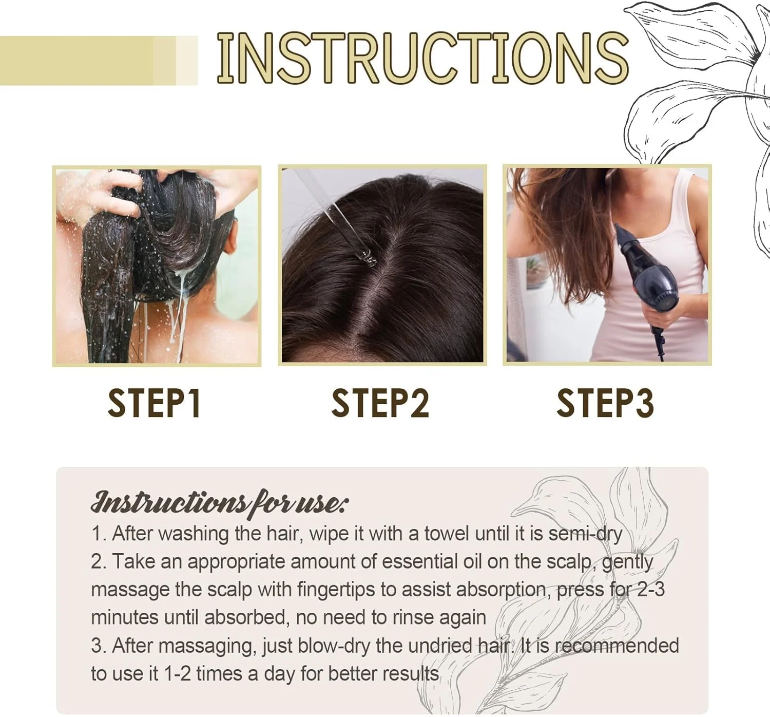 روغن تقویت کننده موی طبیعی و وگانیک، بدون بو و رنگ، مناسب برای همه، برای موهای نازک و آسیب دیده، تقویت کننده رشد، ترمیم موهای خشک، کاهش ریزش