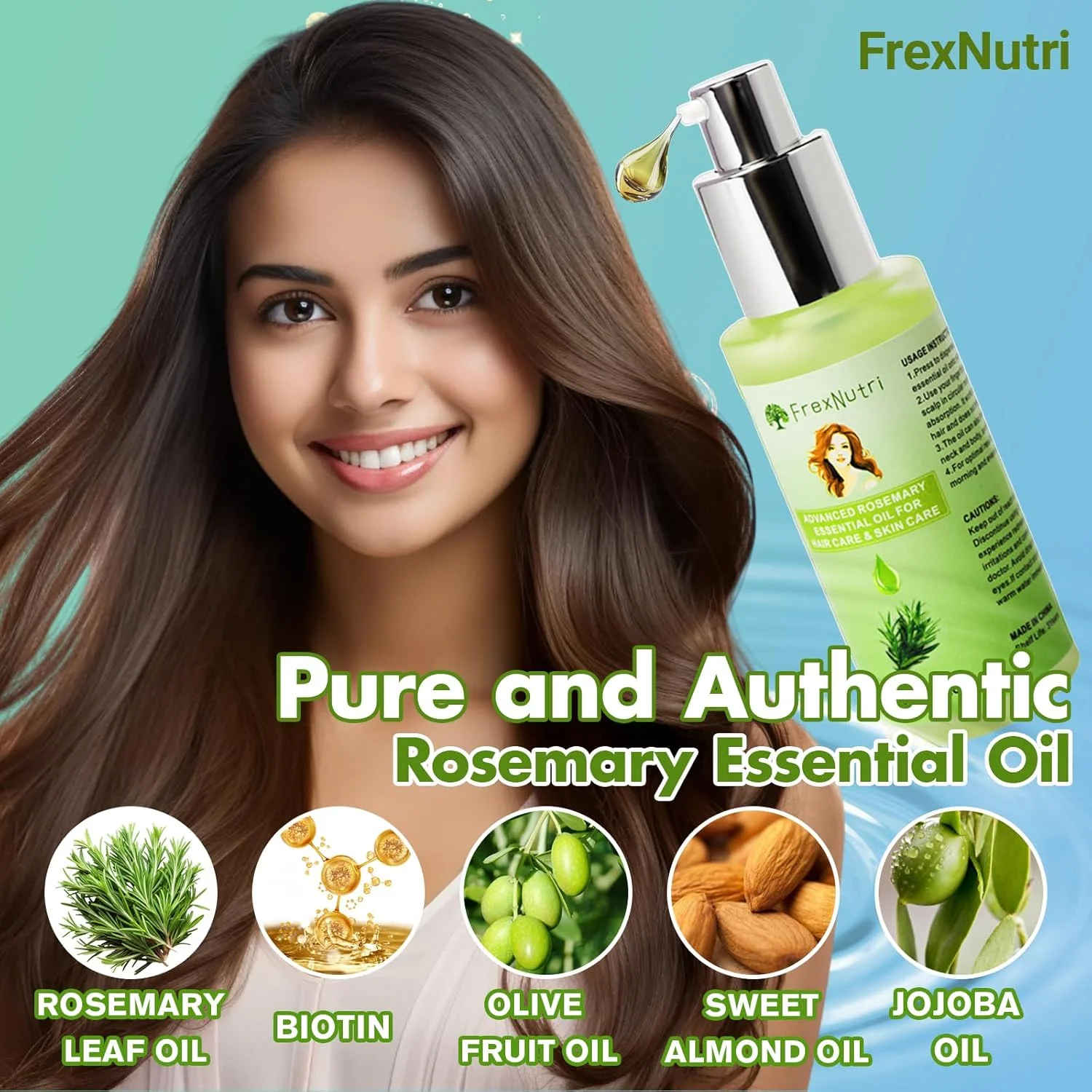 روغن رزماری ممتاز برای رشد مو، تغذیه و تقویت کننده با پخش کننده دقیق، روغن رزماری ارگانیک - غیر چرب 2 عددی (60 میلی لیتر x 2)، رایحه طبیعی و قوی روغن رزماری ممتاز برای رشد مو، تغذیه و تقویت کننده با پخش کننده دقیق، روغن رزماری ارگانیک - غیر چرب 2 عددی (60 میلی لیتر x 2)، رایحه طبیعی و قوی