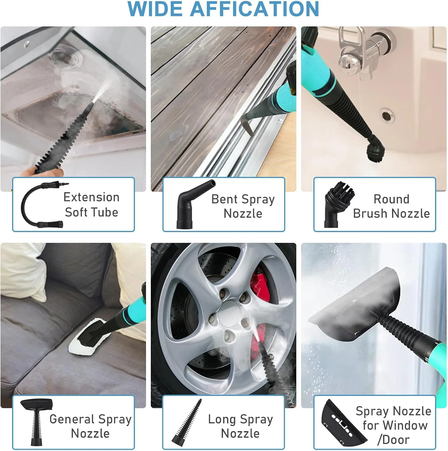 بخارشوی دستی خانگی Foloose، توان 1000 وات، افزایش دمای بالا به همراه سریهای برس، فنجان اندازهگیری برای آشپزخانه، مبلمان، حمام، ماشین، نازل چرخشی 360 درجه برای تمیز کردن نقاط کور بخارشوی دستی خانگی Foloose، توان 1000 وات، افزایش دمای بالا به همراه سریهای برس، فنجان اندازهگیری برای آشپزخانه، مبلمان، حمام، ماشین، نازل چرخشی 360 درجه برای تمیز کردن نقاط کور