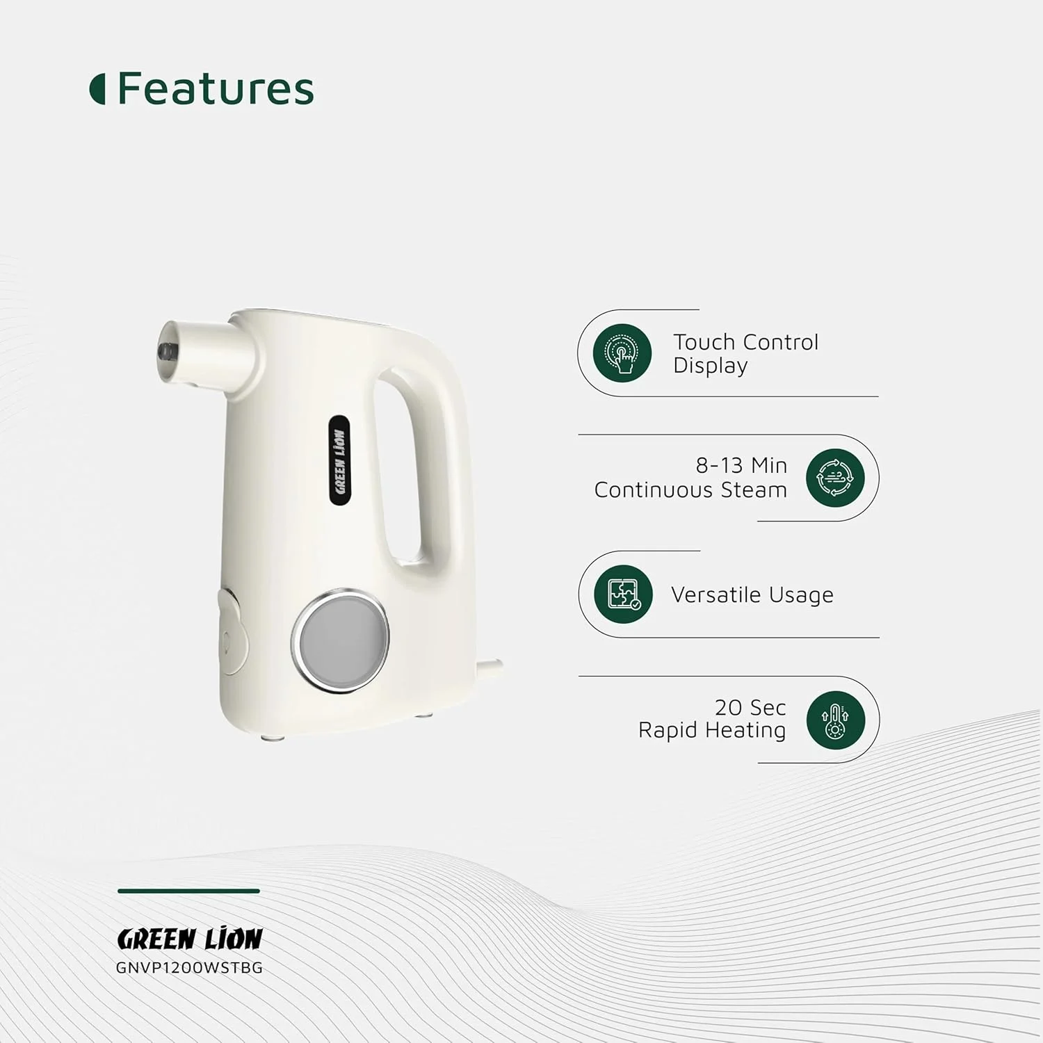 بخارشوی گرین لاین Vapor Pro با توان 1200 وات - بژ