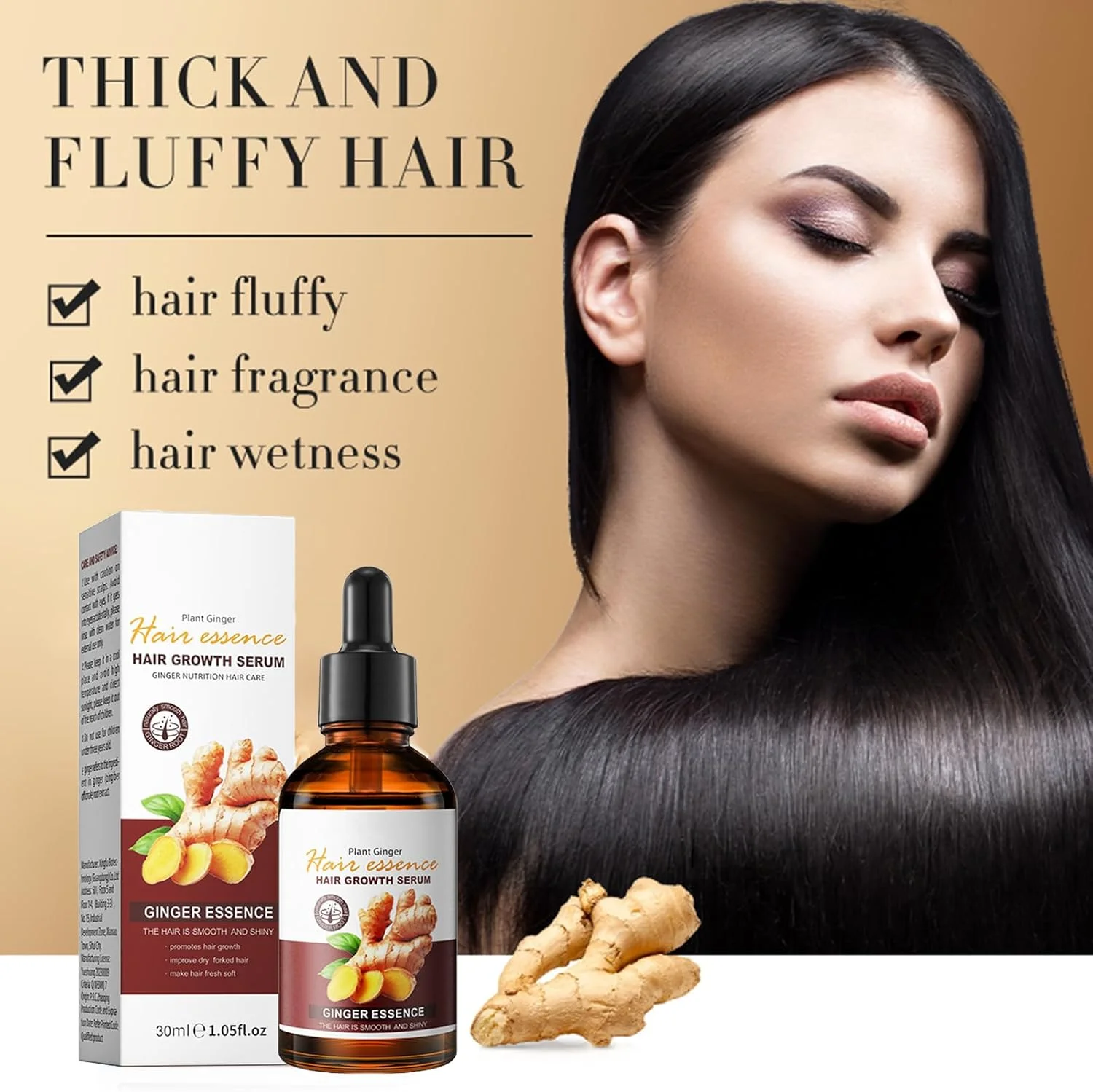 روغن زنجبیل برای رشد مو، مناسب آقایان و بانوان - سرم ضد ریزش مو | تقویت کننده ریشه مو، کاهش دهنده شکستگی | درمان 100% طبیعی برای موهای خشک، وز و آسیب دیده | فرمول مراقبت از مو با جذب سریع