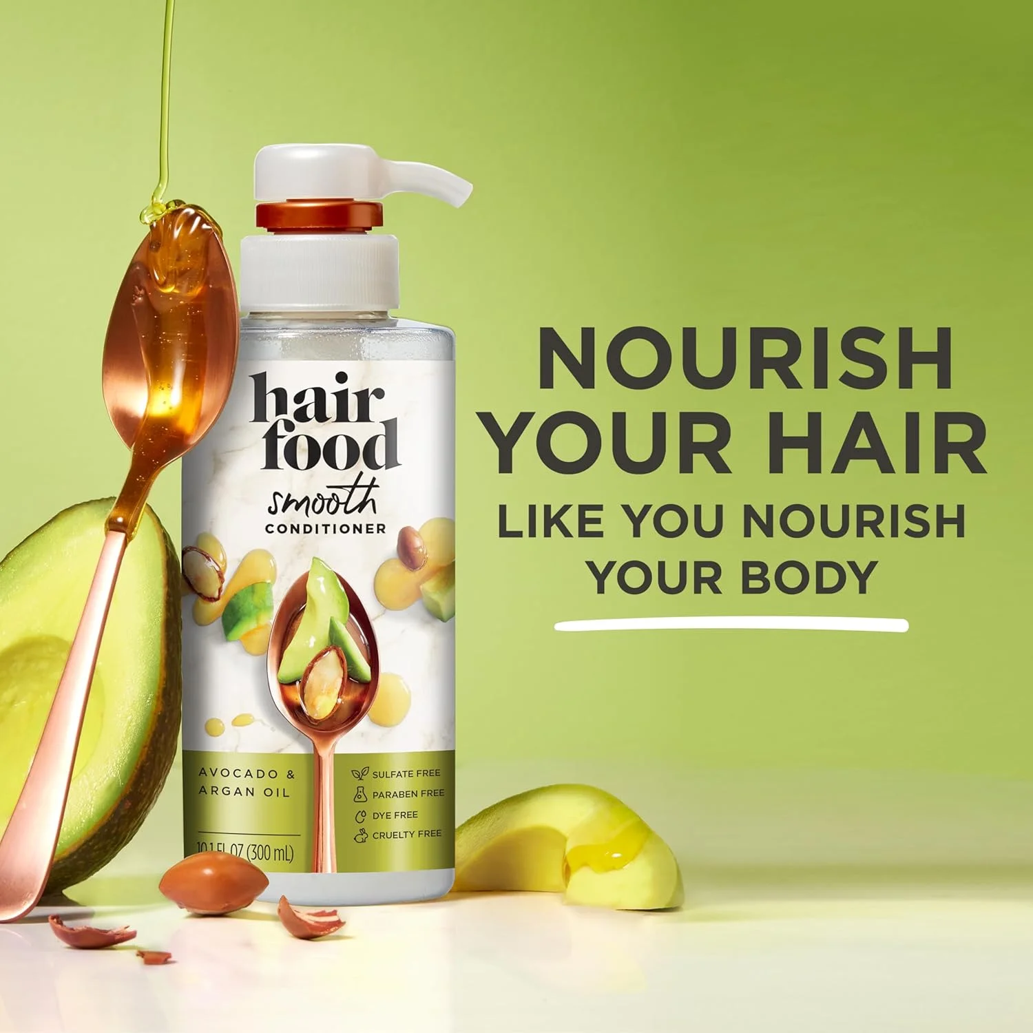 نرم کننده مو بدون سولفات Hair Food با آووکادو و روغن آرگان، 300 میلی لیتر