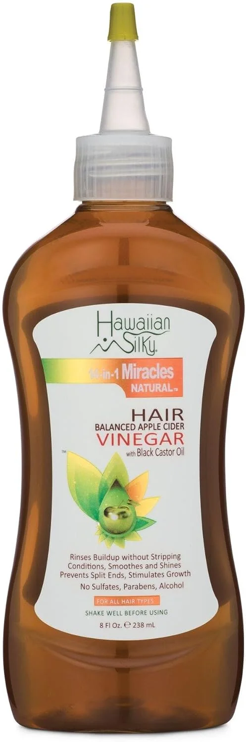 سرکه سیب موی ابریشمی هاوایی با روغن کرچک سیاه، 236 میلی لیتر