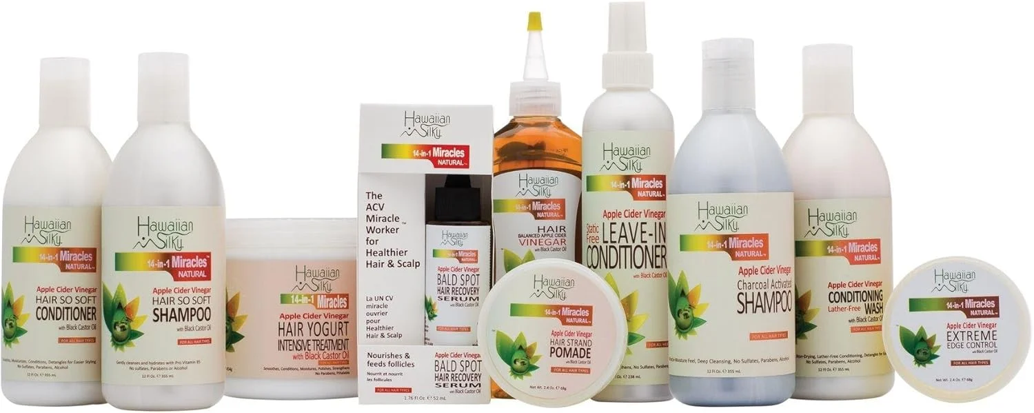 سرکه سیب موی ابریشمی هاوایی با روغن کرچک سیاه، 236 میلی لیتر