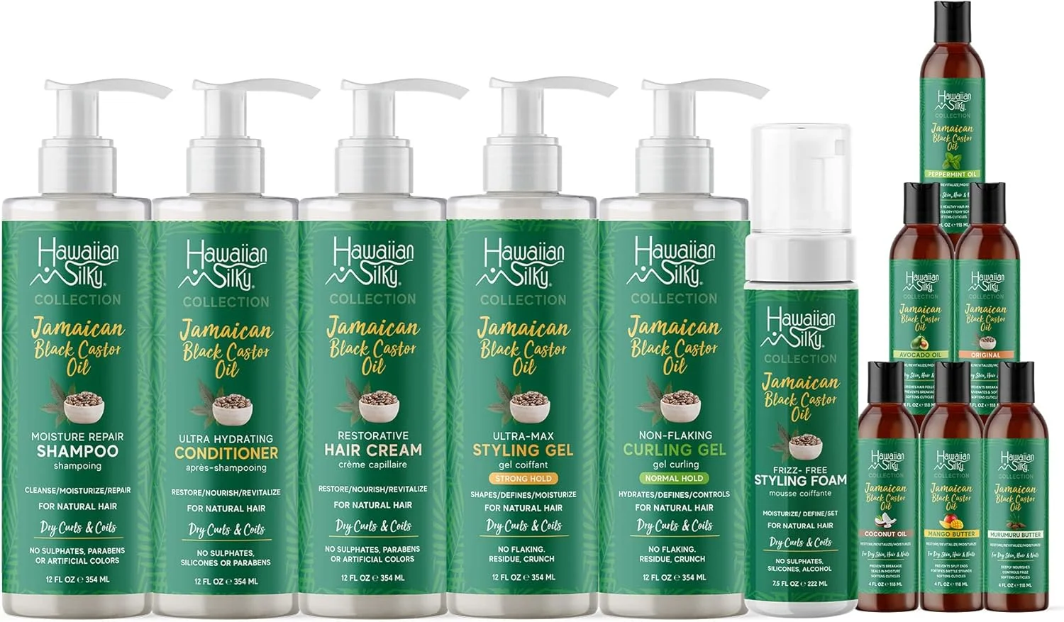 موس حالت دهنده روغن کرچک سیاه جامائیکایی هاواییان سیلکی، ضد وز