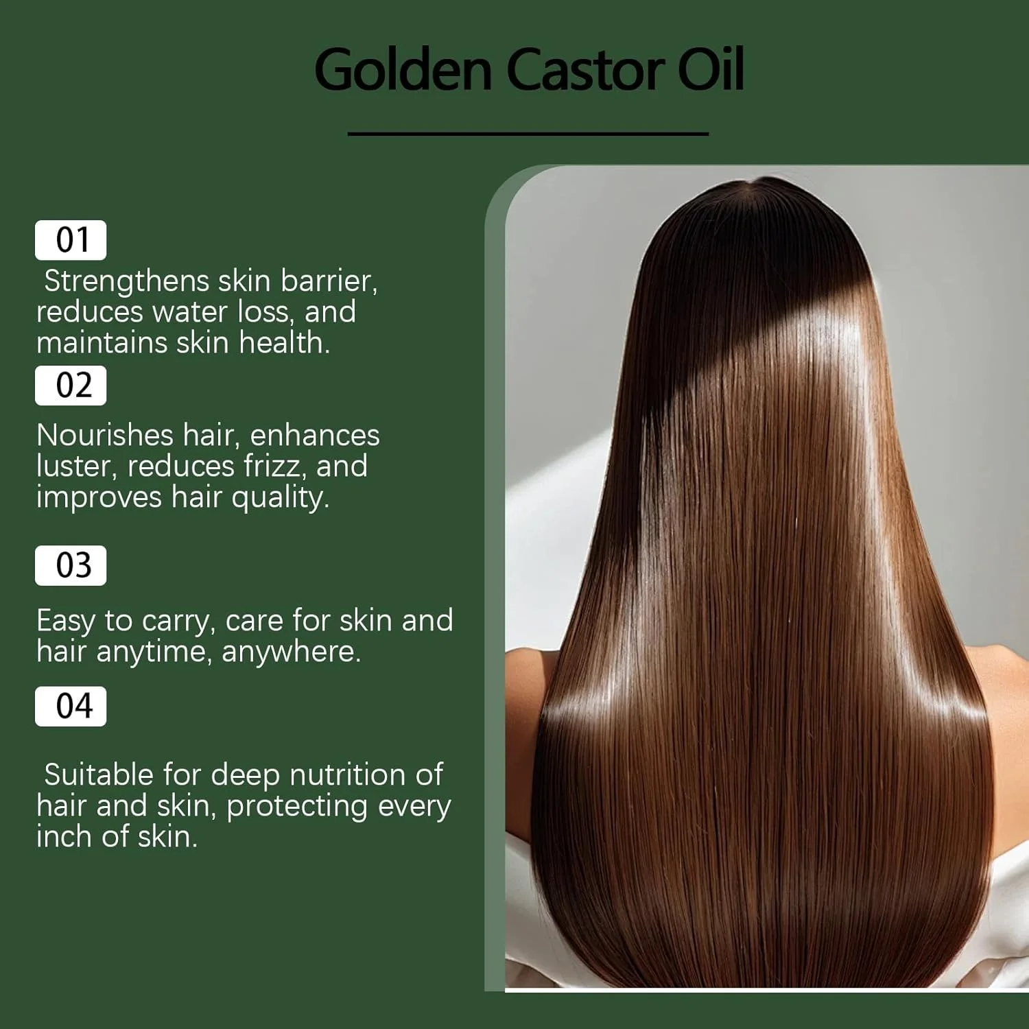 روغن کرچک ارگانیک، پرس سرد و بدون هگزان، تغذیه کننده مو، مژه، ابرو و پوست، تقویت کننده ریشه ها، ترویج رشد، دارای گواهی USDA، در بطری شیشه ای با قطره چکان برای روتین زیبایی خالص