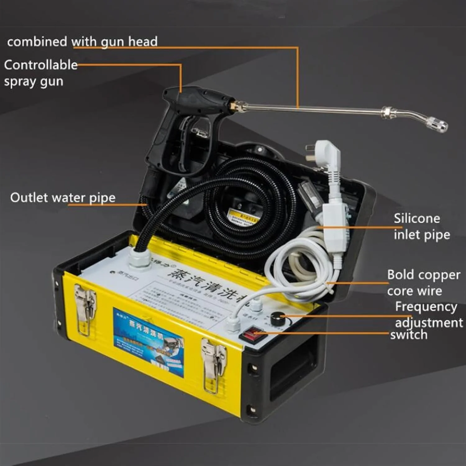 دستگاه بخارشوی با دمای بالا و فشار قوی، مناسب برای تمیز کردن کولر گازی، هود آشپزخانه، خودرو، مصارف تجاری و خانگی