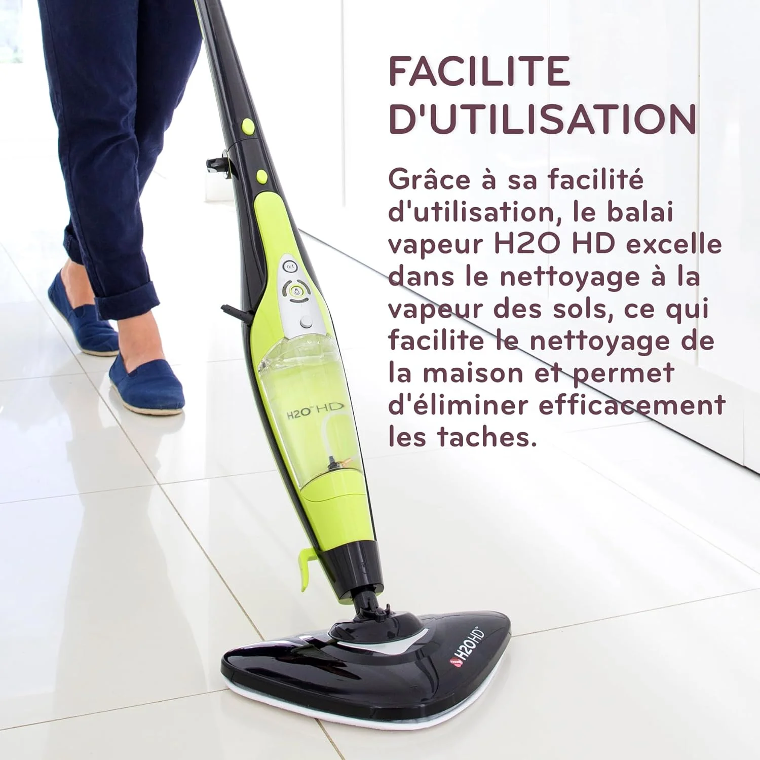 بخارشوی دستی و تی بخار H2O HD - مناسب برای کف، فرش، پنجره، روکش مبل، آشپزخانه و حمام بخارشوی دستی و تی بخار H2O HD - مناسب برای کف، فرش، پنجره، روکش مبل، آشپزخانه و حمام