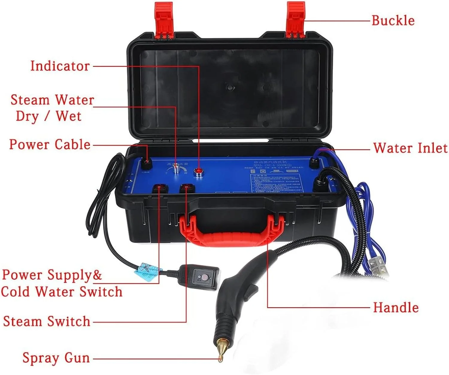 دستگاه بخارشوی فشار قوی GZDodek 3000W با قابلیت اسپری آب، دستگاه تمیز کننده بخار قابل حمل خانگی با دمای بالا، مناسب برای تمیز کردن آشپزخانه و مبلمان دستگاه بخارشوی فشار قوی GZDodek 3000W با قابلیت اسپری آب، دستگاه تمیز کننده بخار قابل حمل خانگی با دمای بالا، مناسب برای تمیز کردن آشپزخانه و مبلمان