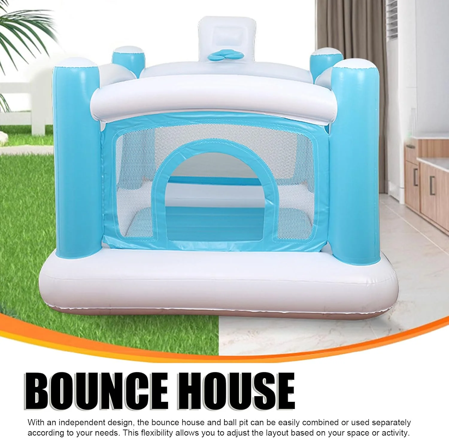 قلعه بادی پی وی سی ممتاز با دیواره های توری، قلعه بادی قابل حمل و چند منظوره، عالی برای رویدادها، به راحتی ترکیب یا جداگانه استفاده می شود، شامل تشک قابل جابجایی قلعه بادی پی وی سی ممتاز با دیواره های توری، قلعه بادی قابل حمل و چند منظوره، عالی برای رویدادها، به راحتی ترکیب یا جداگانه استفاده می شود، شامل تشک قابل جابجایی