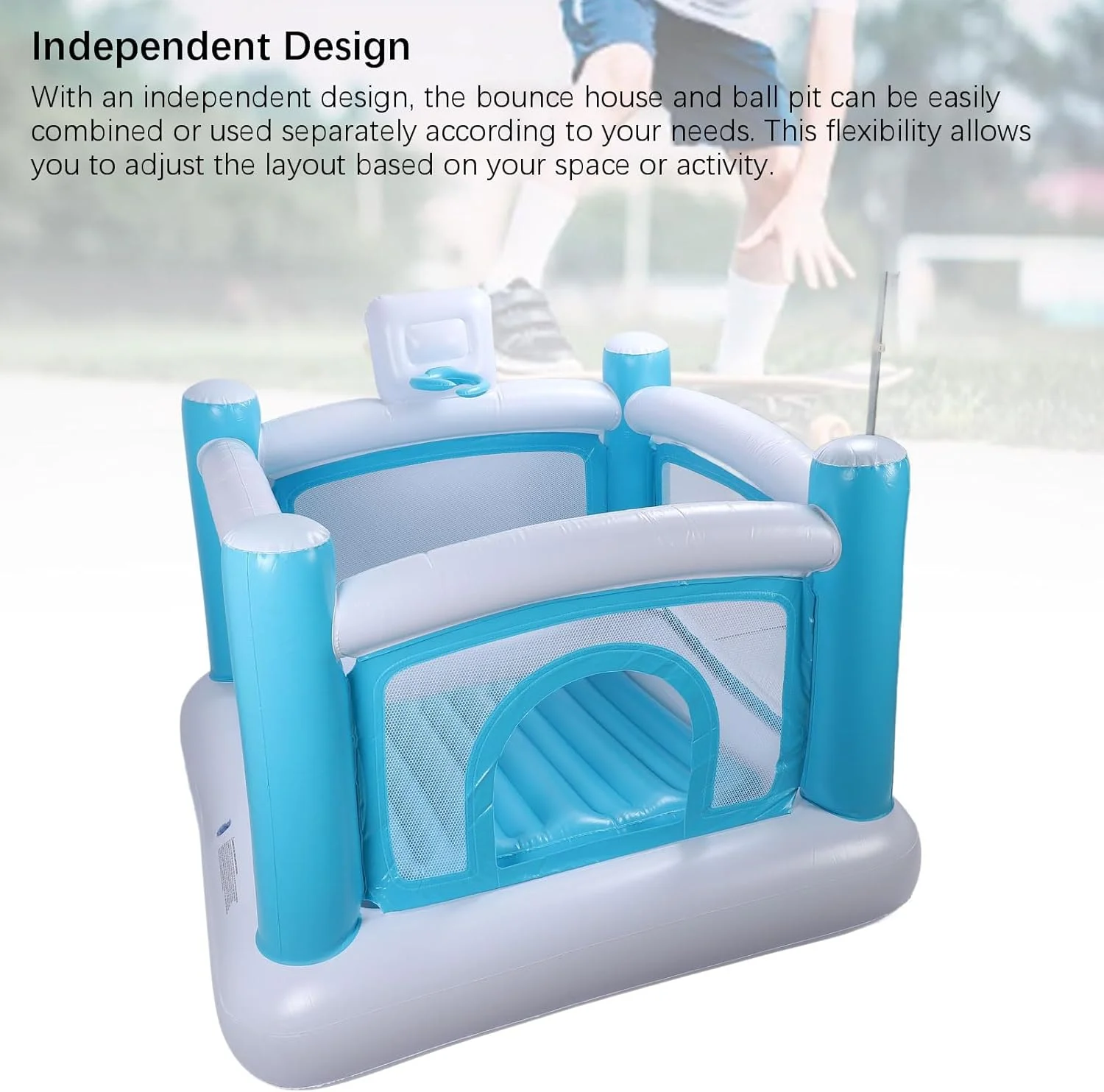 قلعه بادی پی وی سی ممتاز با دیواره های توری، قلعه بادی قابل حمل و چند منظوره، عالی برای رویدادها، به راحتی ترکیب یا جداگانه استفاده می شود، شامل تشک قابل جابجایی قلعه بادی پی وی سی ممتاز با دیواره های توری، قلعه بادی قابل حمل و چند منظوره، عالی برای رویدادها، به راحتی ترکیب یا جداگانه استفاده می شود، شامل تشک قابل جابجایی