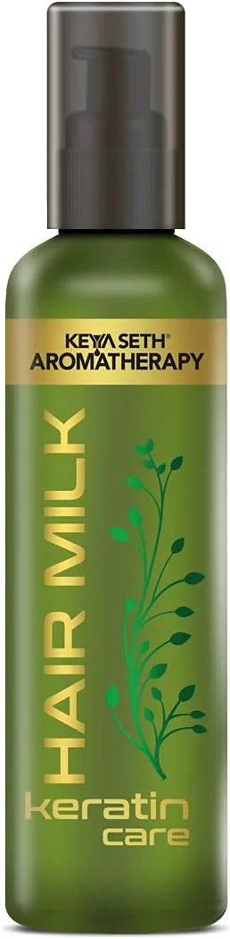 آروماتراپی گیاهی Keya Seth، شیر مو کراتین، کرم مو برای رشد مو، مغذی و حالت دهنده غنی شده با پروتئین شیر، ویتامین E و روغن های ضروری | استفاده روزانه برای آقایان و بانوان 120 میلی لیتر