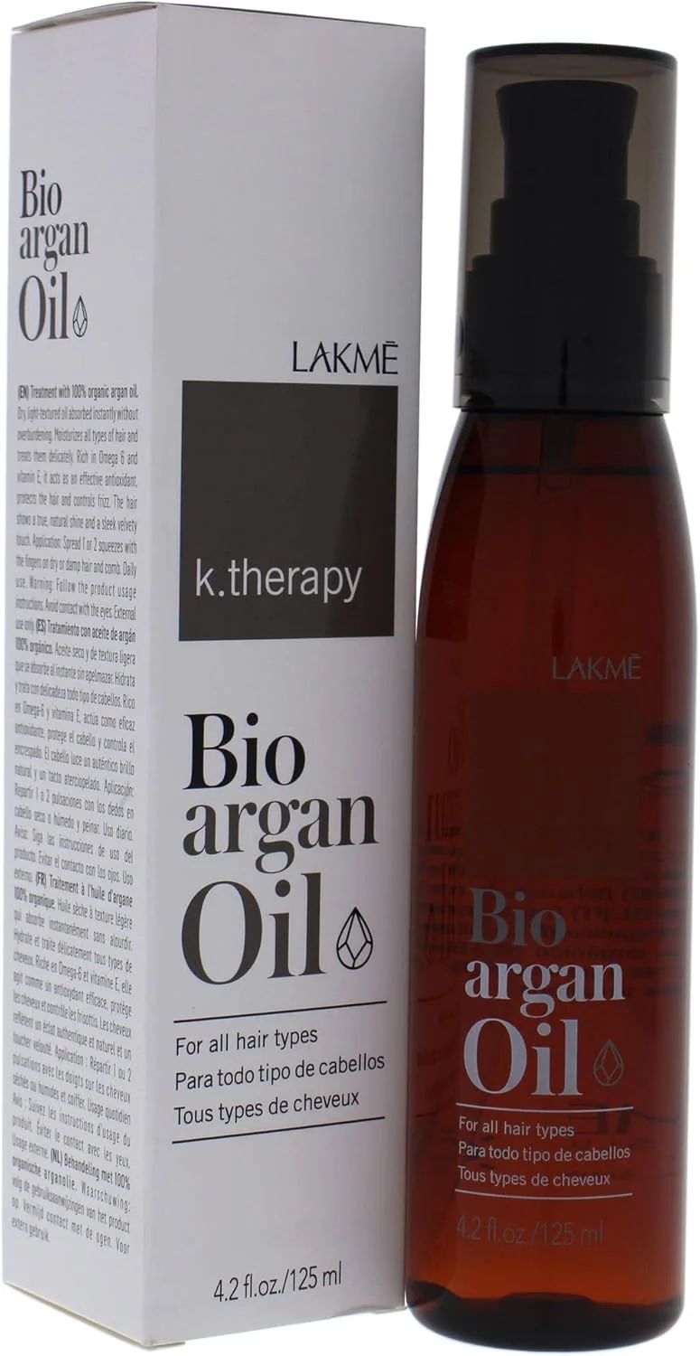 روغن آرگان لاکمه K-Therapy Bio-Argan Oil برای مو - درمان مغذی و آبرسان با روغن آرگان طبیعی، صاف کننده وز، افزایش درخشندگی - 125 میلی لیتر