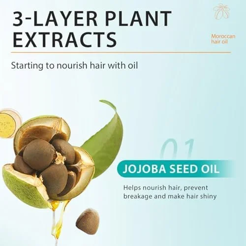 روغن آرگان مراکشی کوووز، روغن آرگان مراکشی مو، تغذیه طولانی مدت، عصاره های گیاهی سه لایه برای موهای خشک و آسیب دیده (100 میلی لیتر، 3.52 FL OZ)