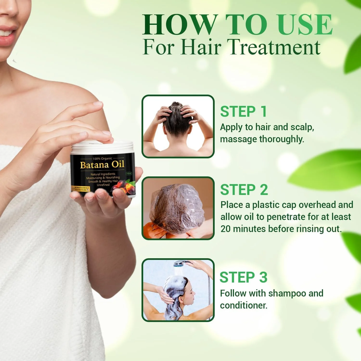 روغن باتانا خام برای رشد مو، روغن خمیر هندوراس ارگانیک سبی، 100% خالص و طبیعی، بوتانا از ریزش مو جلوگیری می کند، از بین برنده موخوره برای مردان و زنان